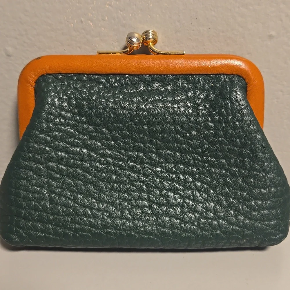 Dooney & Bourke Green and Tan Leather Wallet - Picture 4 of 12